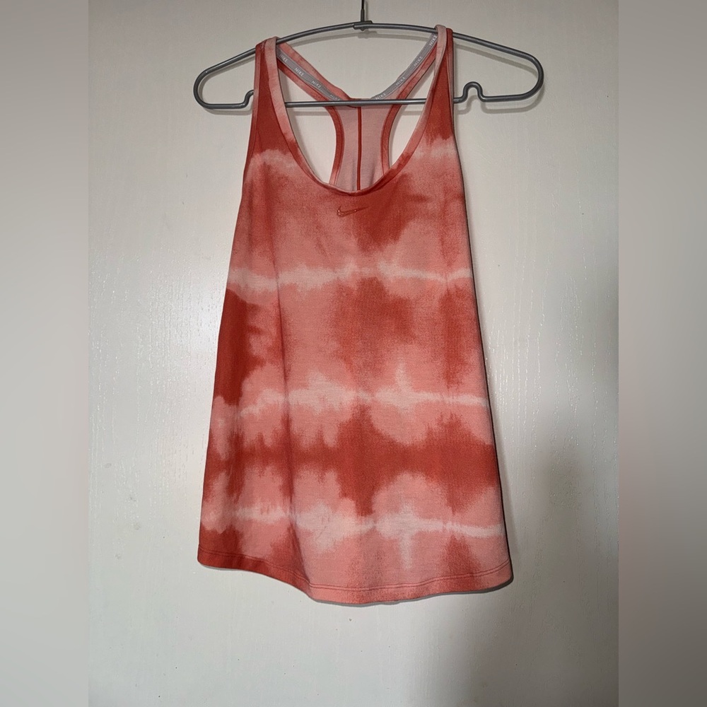 Nike Red and White Sleeveless Tank Top